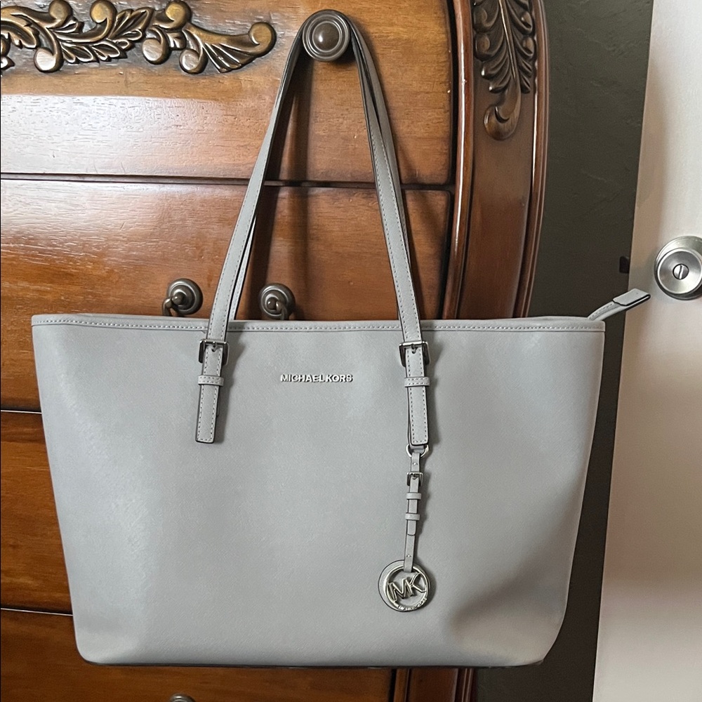 Michael Kors Gray Tote with Charm